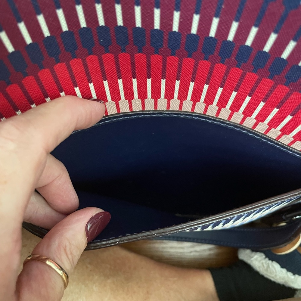 Lauren Ralph Lauren Alyssa -TTE-Medium Marine multi color purse - Picture 4 of 9